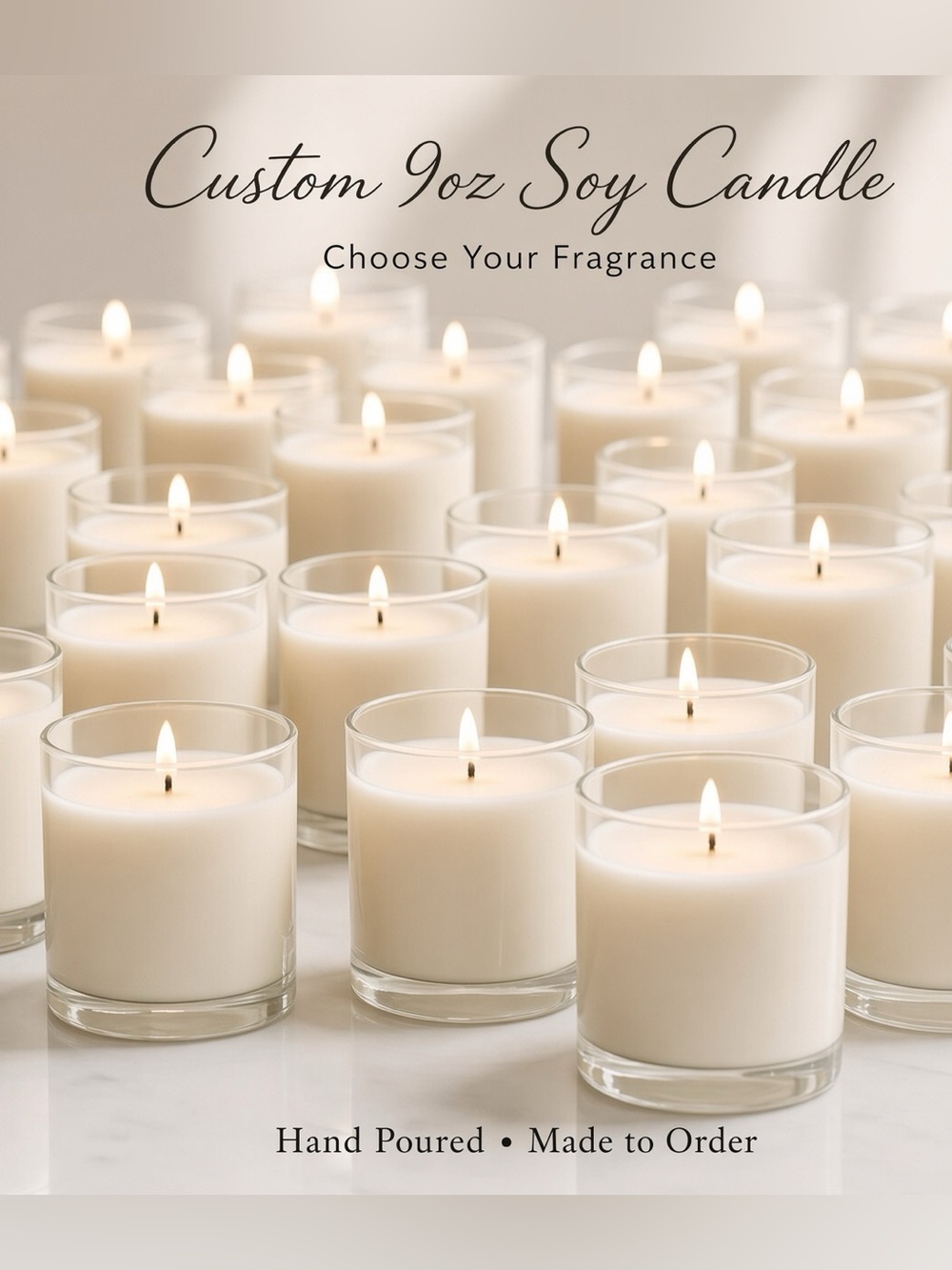 9oz Custom Soy Candle | Choose Your Fragrance | Hand Poured - Picture 2 of 2